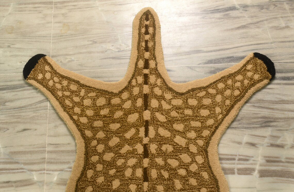 Hand Tufted Deer Skin Wool Carpet Home Decorative Living Room Etsy