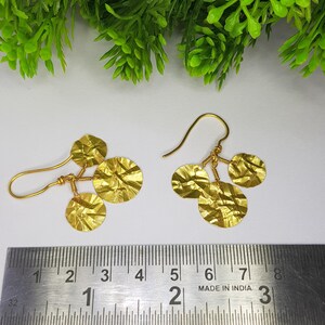 925 Silver Gold Plated Drop Earrings | Unique Drop Earring, Perfect Gift for Her