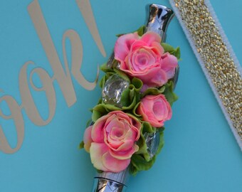 Accessories pen Planner accessories Ballpoint pen Flowers pen Desk pen Planner pen Rollerball pen Desk accessories pen Decorative pen