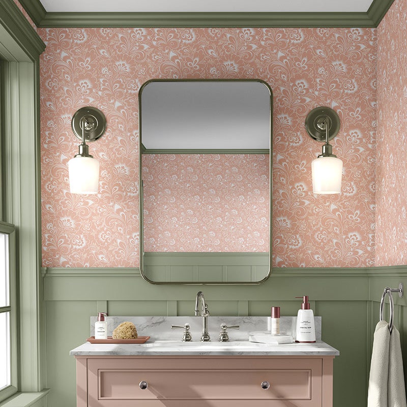 Sean R Wallpaper Floral Wallpaper Peach - Etsy UK