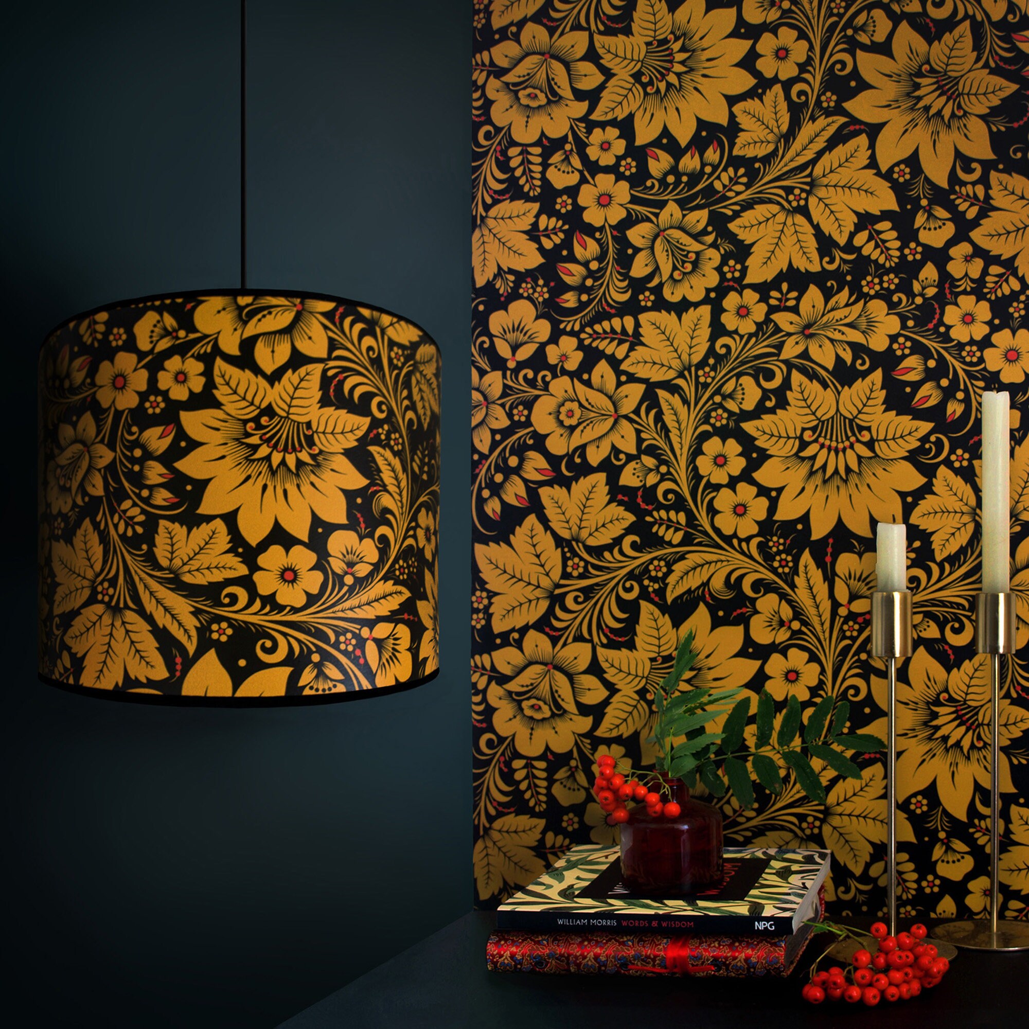 Wallpaper Sample Black and Gold Wallpaper Black Wall Decor - Etsy