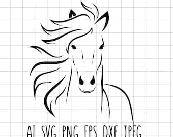 Download Horse head svg | Etsy
