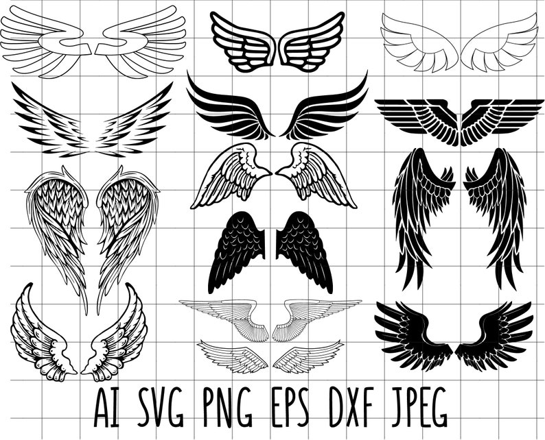 Download Layered Angel Wings Svg Project - Layered SVG Cut File