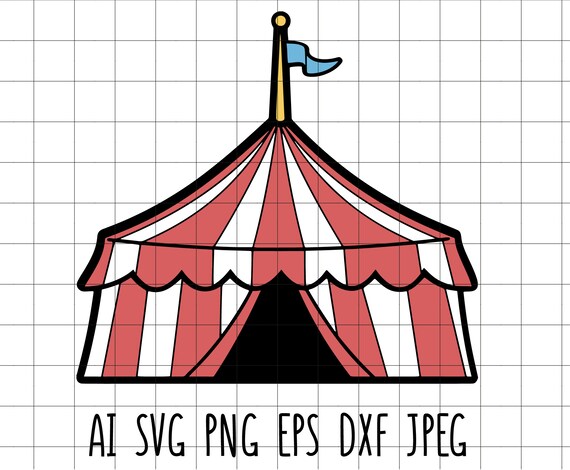 Download Cute Circus Tent Funfair Vector Clip Art Cutting File Vinyl Etsy