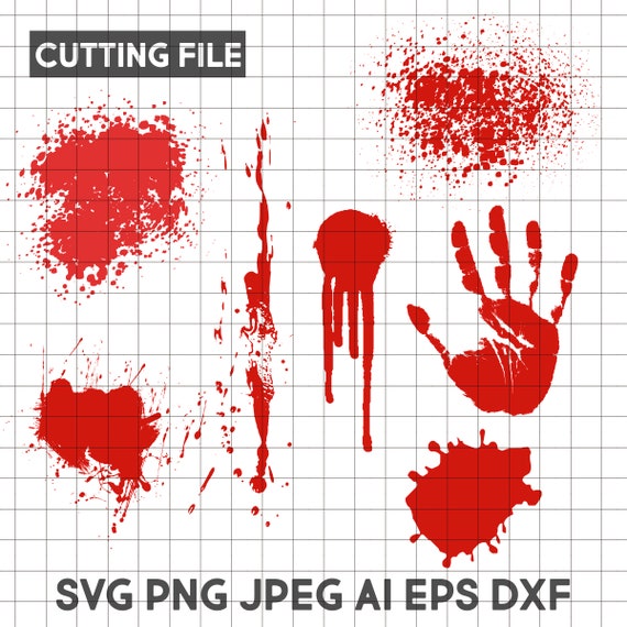 Download Blood Splatter Splash Dripping Bundle Set Vector Clip Art Etsy