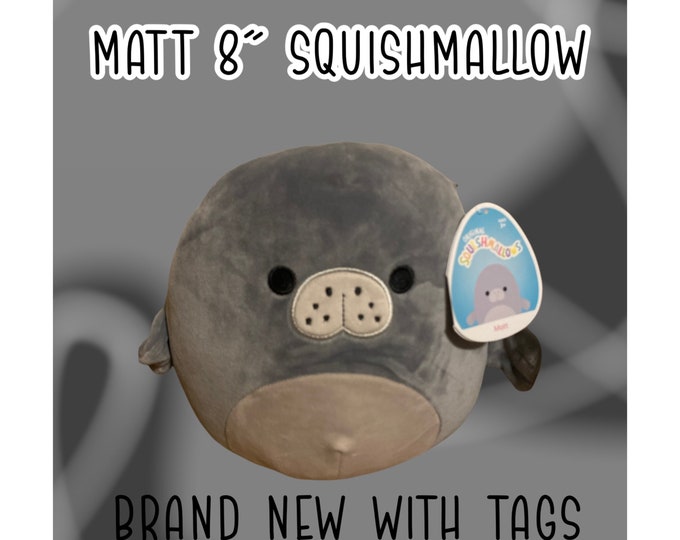 Squishmallow 8 NWT Matt the Manatee Manatee Kellytoy - Etsy