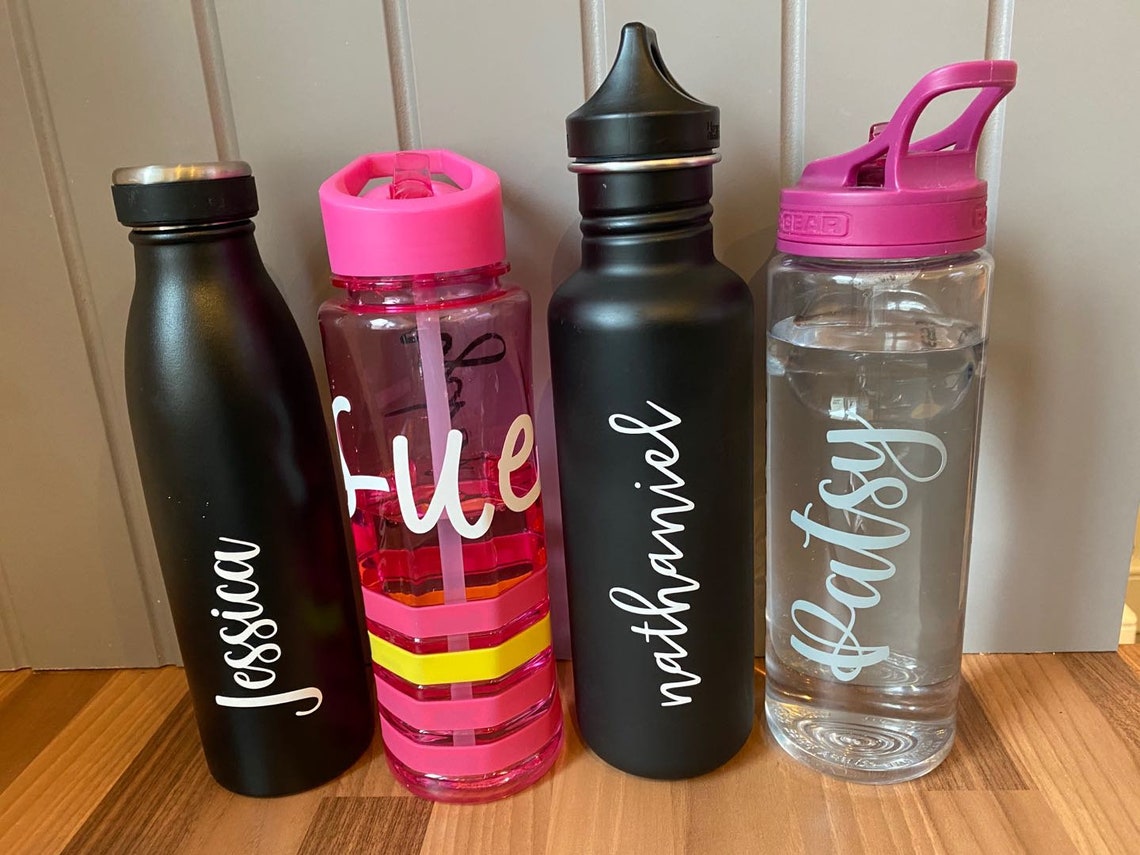 Custom Name Vinyl Decal Water Bottle Decal Sticker Back to Etsy