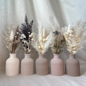 Small Vase with Dried Flower Options | Handmade Vase | Jesmonite | Bud Vase | Dried Flower Vase | Bud Vase | Neutral Boho Decor | Home Gift