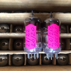 2x 6N2P-EV (~ECC83, ~12AX7) Double Triode, Voshod (New, Nos, TRIPLE MICA) Matched Pair