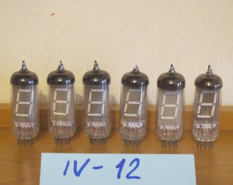 6x IV-12 / IV12 VFD-Röhren für Uhr (Neu, NOS, Otk, 100% geprüft)