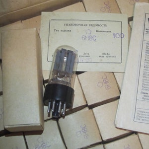 4x 6N8S/1578/6SN7/ECC32 USSR Double Triode (New, Nos, Matched Date, BOXED)