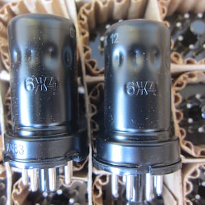 2x 6J4 / 6AC7 / 1852 USSR HF PENTODE, Metall Base (New, Nos, old stock)