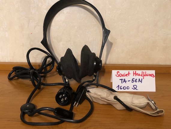 1x USSR Vintage Soviet High-impedance Headphones 