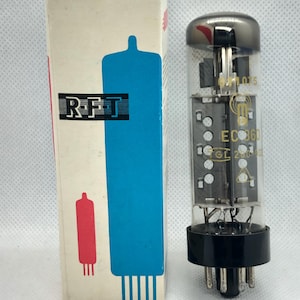 1x VINTAGE RFT EC360 Power-supply Triode (New, Nos, Silver/Metal Plate) old stock - 70s