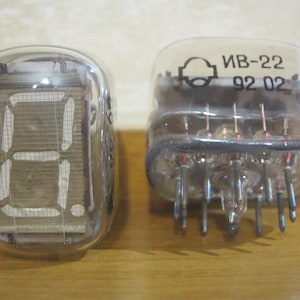 6x IV-22 / IV22 VFD Nixie TUBE for Clock, Arduino (New, Nos, Tested 100%)