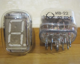 6x IV-22 / IV22 VFD Nixie-Röhrchen für Uhr, Arduino (Neu, Nos, 100% getestet)