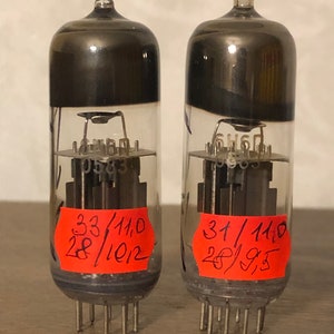 2x 6N6P (5687, ECC99, E182CC) USSR Double Triode (New, Nos, GOLD GRID) Matched Pair