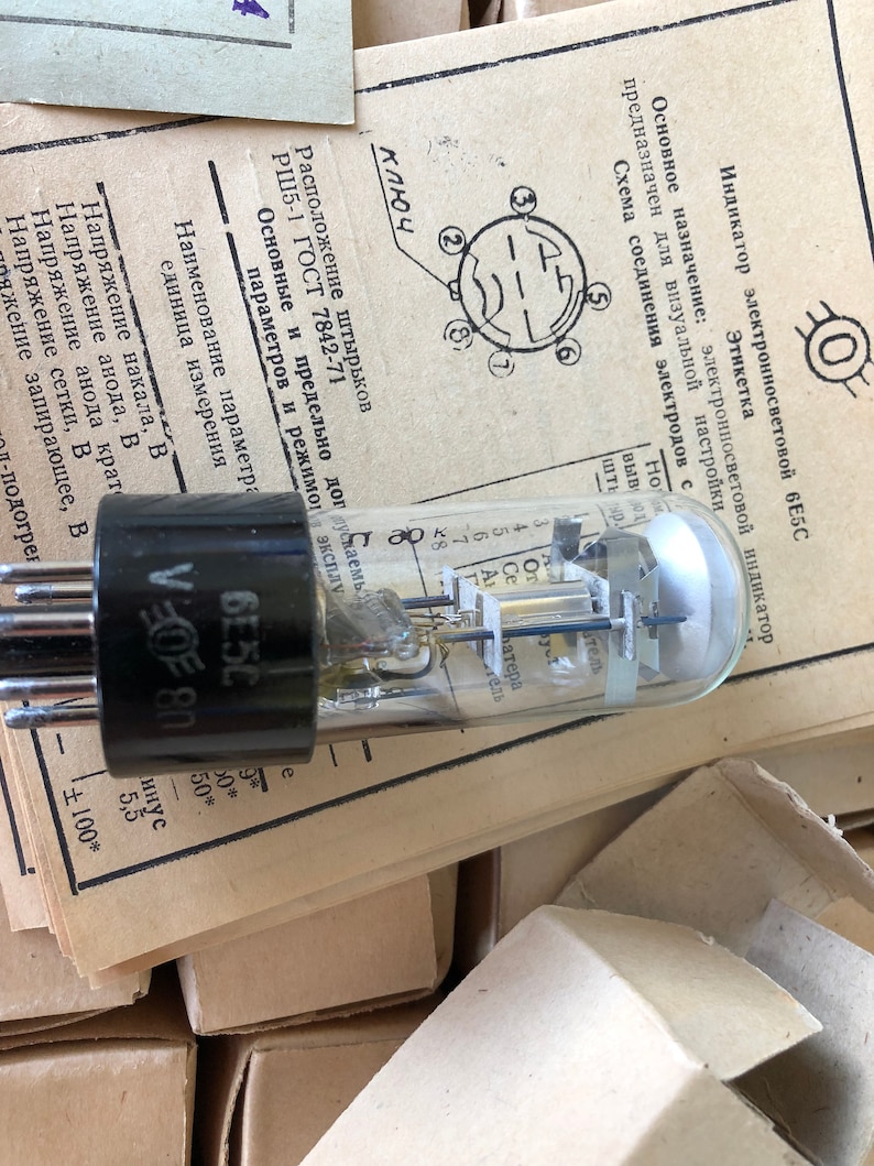 6E5G OTK MILITARY 6E5 6E5GT VI103 10E/105 MAGIC EYE VALVE INDICATOR NOS - Foto 11