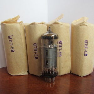 4x Vintage 6P1P-EV / ~6AQ5 / ~EL90 Svetlana USSR Output Tetrode (Nieuw, nrs., jaren 70-90)