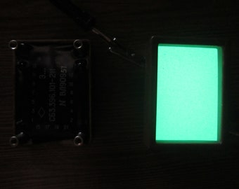 1x Neues großes Vintage-EL-Display aus der UdSSR in Grün, Elektrolumineszenz-Neon-VFD