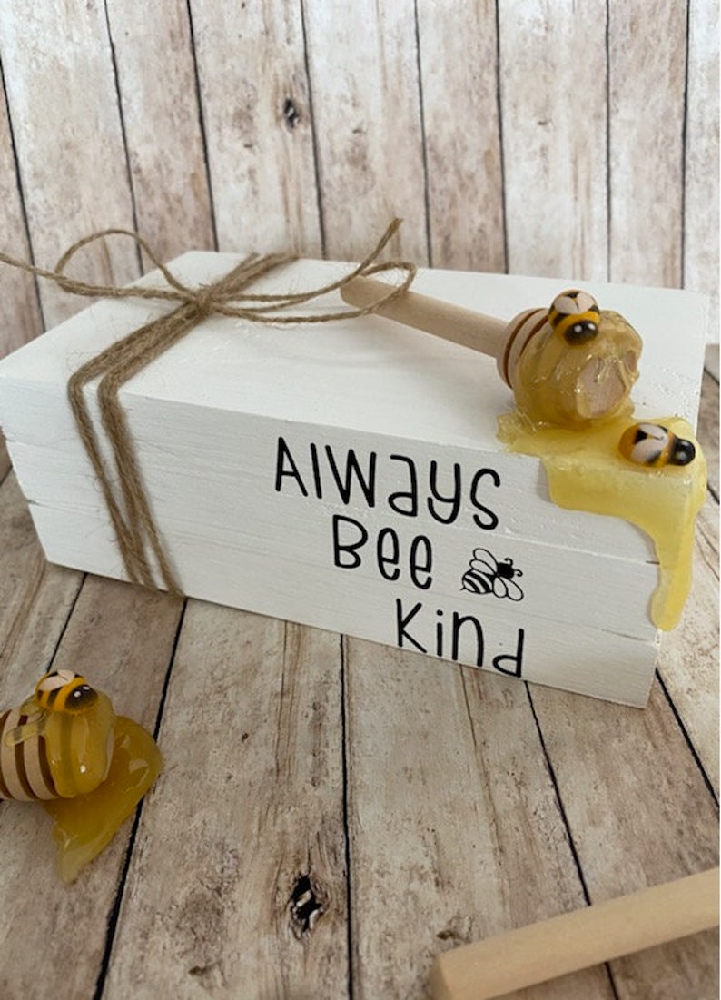 Honey Bee Dipper Decor Faux Honey Dipper Tiered Tray Honey Etsy