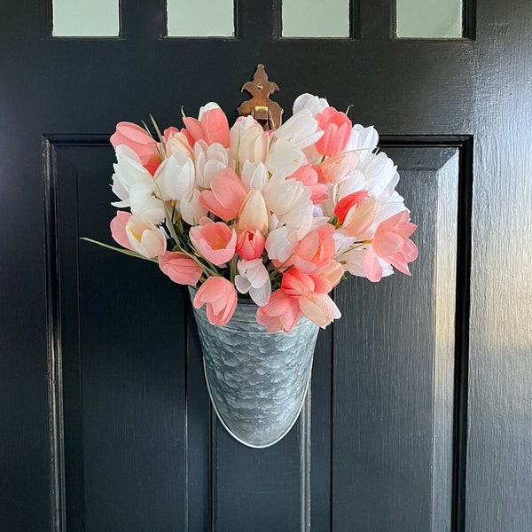 Tulip Wreath Basket Etsy