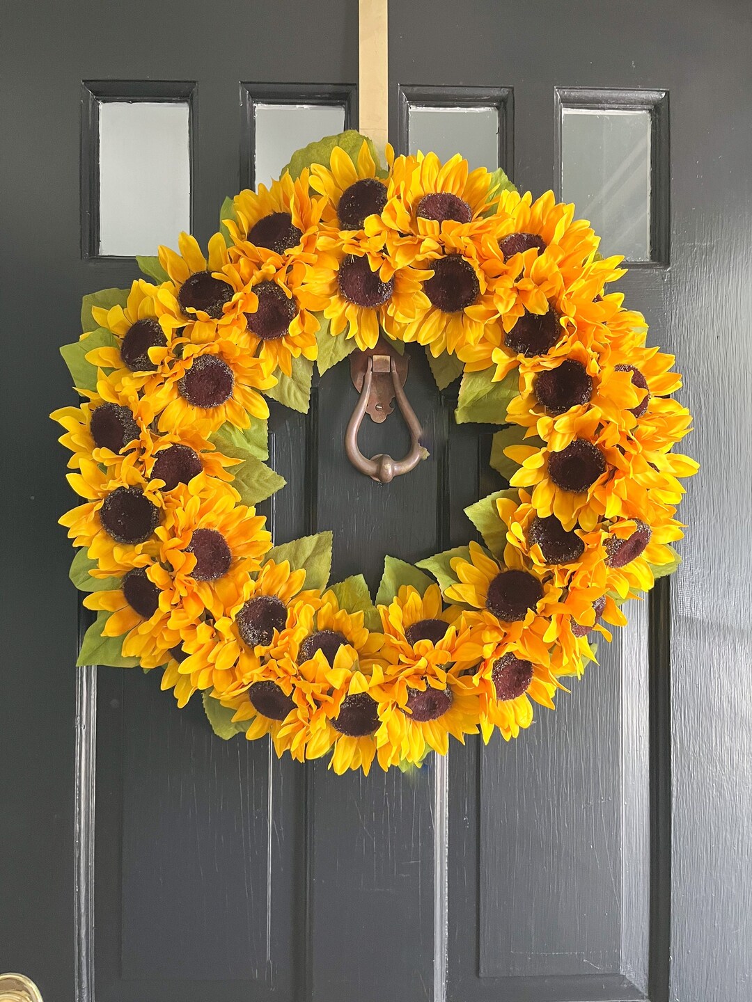 Yellow Sunflower Fall Grapevine Wreath for Front Door, Autumn Decor - Etsy