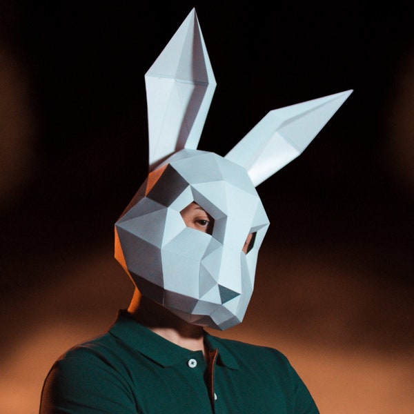 Cardboard Rabbit Mask Rabbit Mask - Etsy