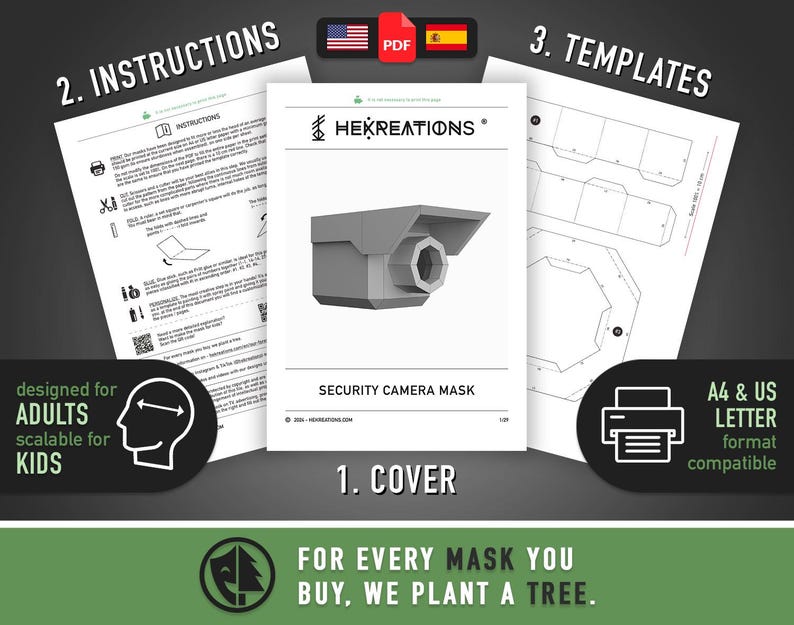 Security / Video Camera Mask, Skibidi Toilet | DIY Paper Mask ...
