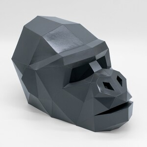 Gorilla Mask | DIY Paper Mask, Printable Template, Papercraft, 3D Mask ...