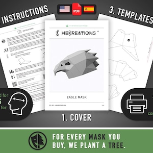 Eagle Mask, Falcon Mask | DIY Paper Mask, Printable Template ...