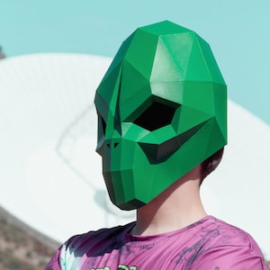 Alien Mask | DIY Paper Mask, Printable Template, Papercraft, 3D Mask ...