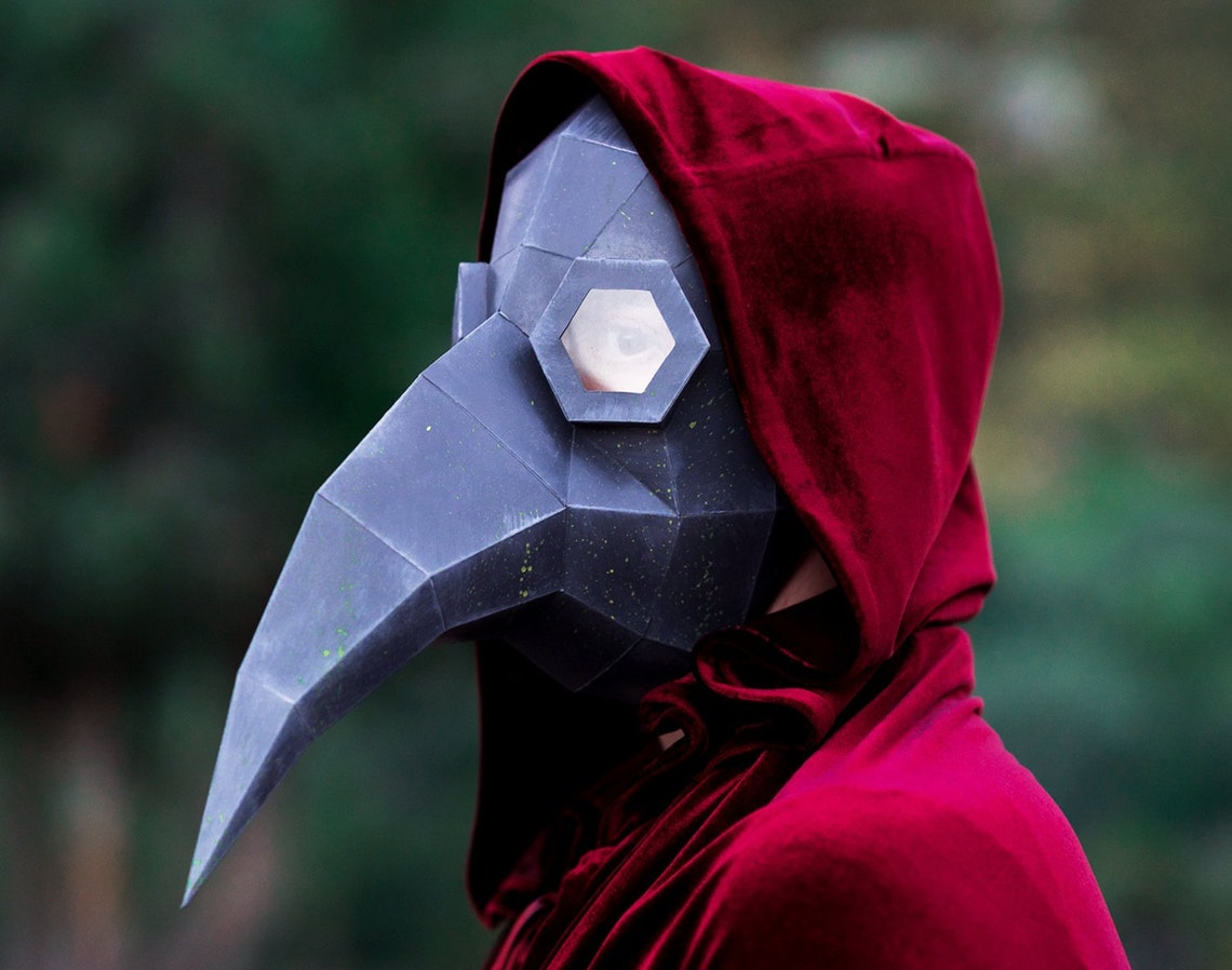 Plague Doctor Mask DIY Paper Mask Printable Template Etsy