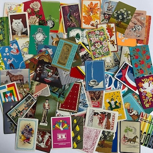 Vintage 100 Random Swap Card Playing Cards Lot Ephemera Paper