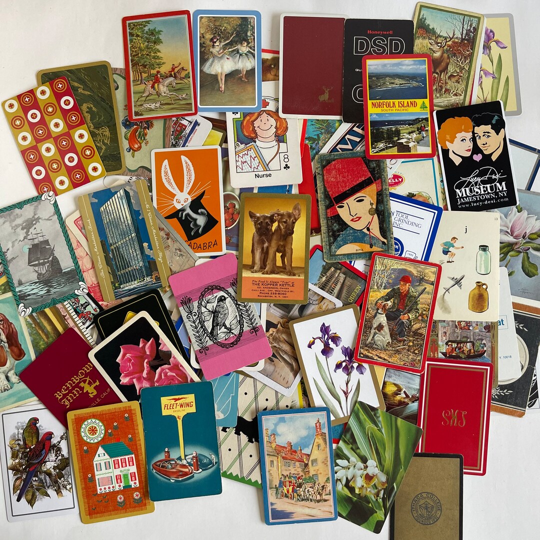 Vintage Lot of 100 Random Swap Card Playing Cards Ephemera Paper - Etsy