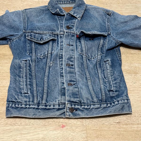 Levi's 72530 Euro Model Denim Jacket, Jean Jacket, Men's M Size cotton blue type Vintage Second Hand