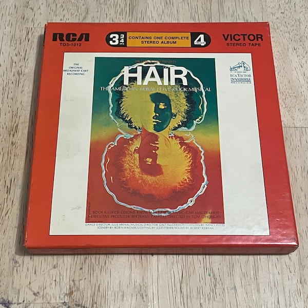Hair The Original Broadway Cast Recording Reel To Reel Tape 3.75 IPS Musical.