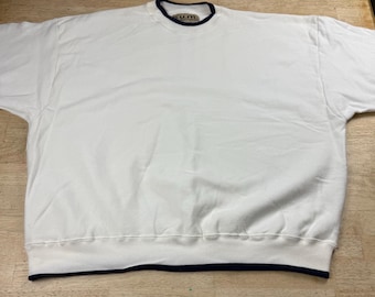 Vintage 80s B.U.M. Equipment Sweatshirt, White Crewneck, Made in USA