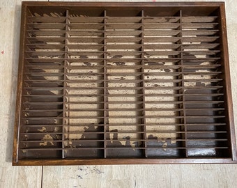 Napa Valley Box Company - 100 Slot Wooden Cassette Tape Holder Storage Shelf Rack 7