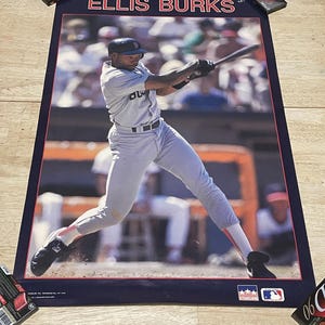 Vintage Gebraucht Ellis Burks Boston Red Sox 22X34 Poster Starline Baseball MLB 1988.