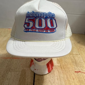 Vintage Indianapolis 500 Trucker Snapback Hat Cap 1988 Capital NASCAR Racing.