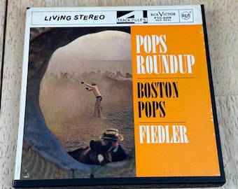 Pops Roundup Boston Pops Arthur Fiedler Reel To Reel Tape 4 Track 7.5 IPS.