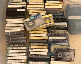 Lote de 25 cintas de casete aleatorias usadas y grabables, vendidas en blanco, polarización normal, tipo 1, Maxell, Sony, Scotch, TDK, Memorex, BASF