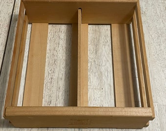 Vintage Napa Valley 24 Cassette Tape Storage Rack Crate Box Holder Bois.