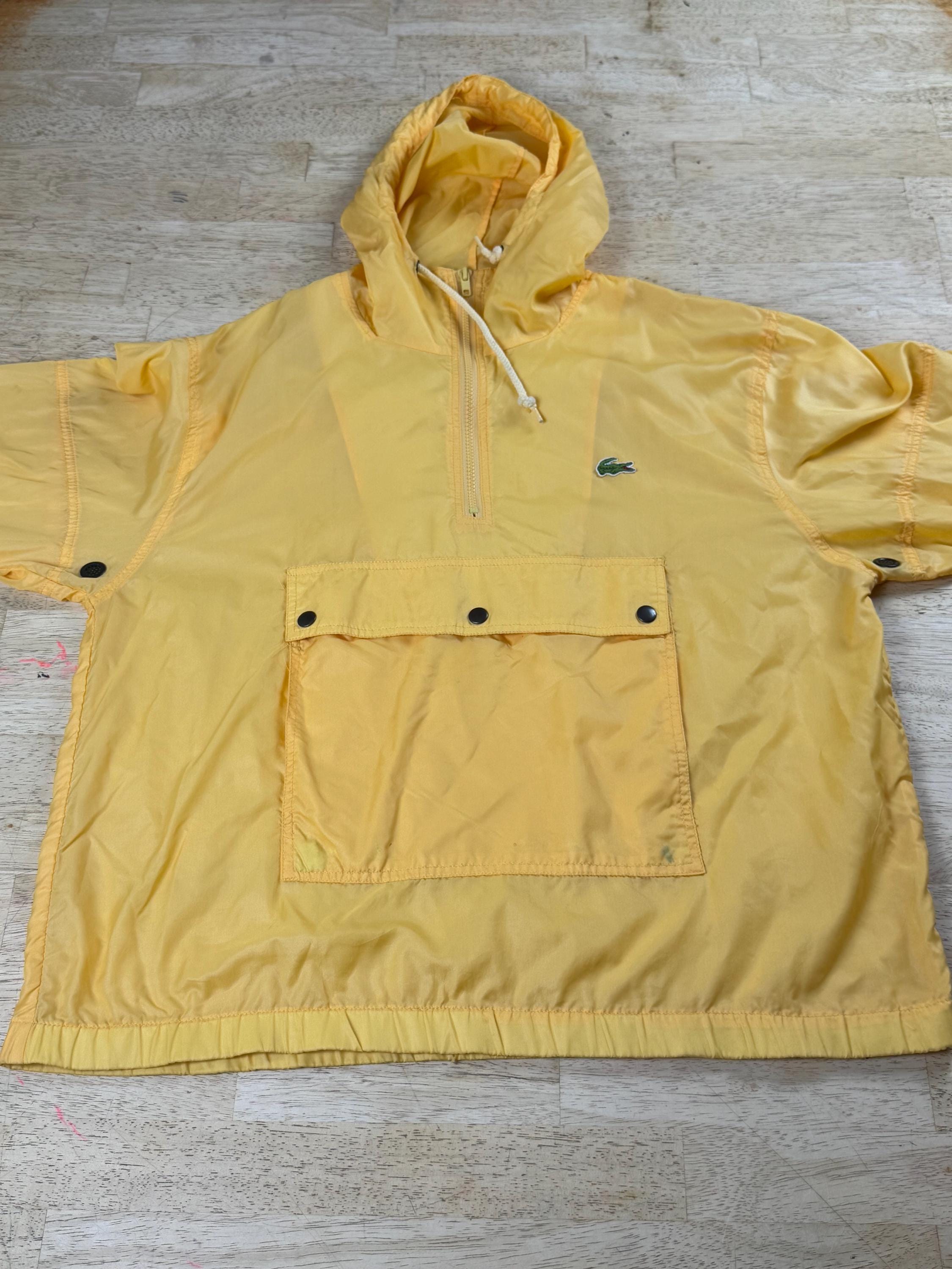 ヴィンテージ Izod Lacoste レイン/ウィンド フード付きジャケット 