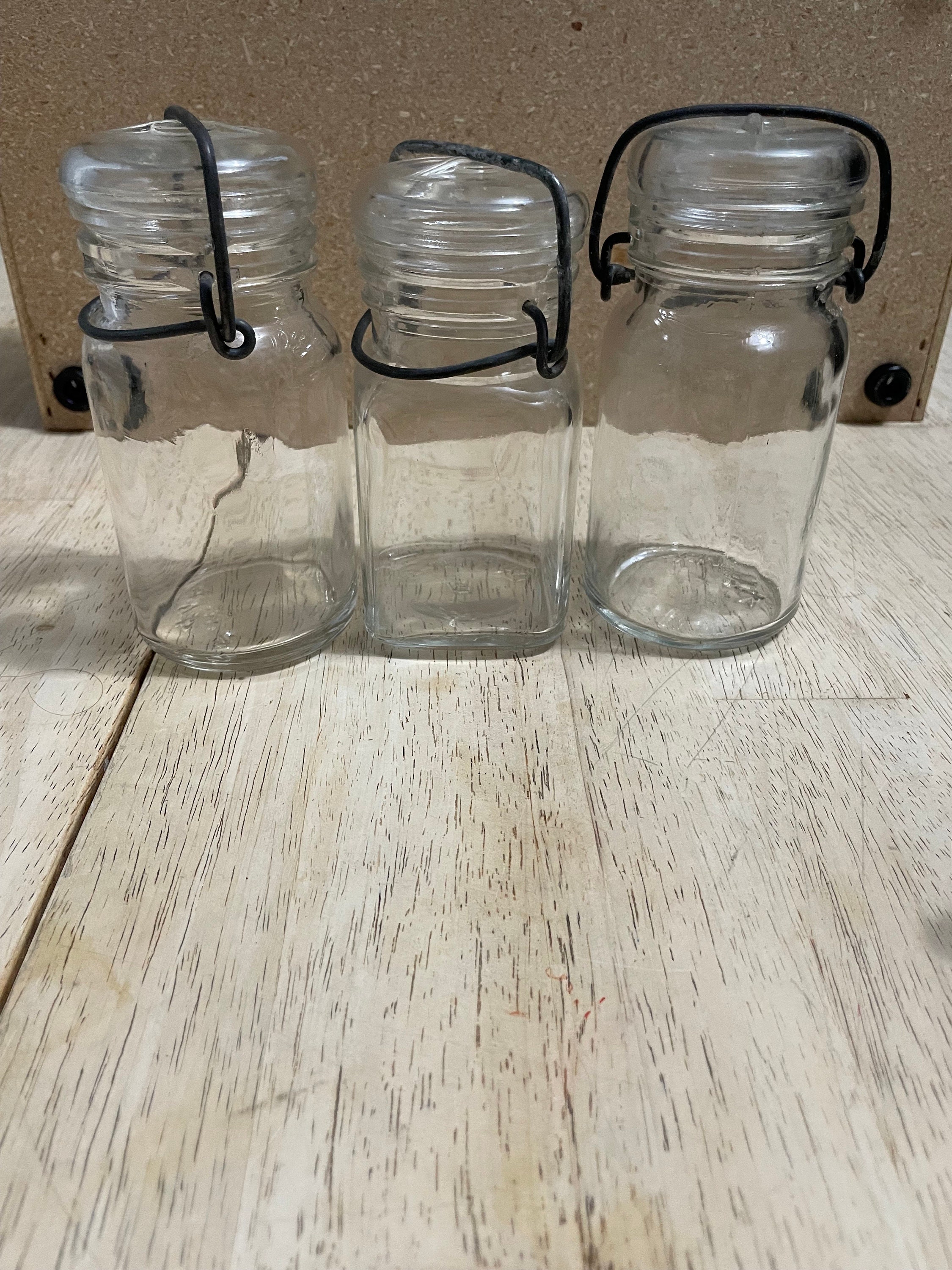 Lot of 4 Vintage Milk Glass Jars With Painted Lids. Avon and Other Unmarked  Jars . Great for Handmade Cosmetics. or Collecting. 