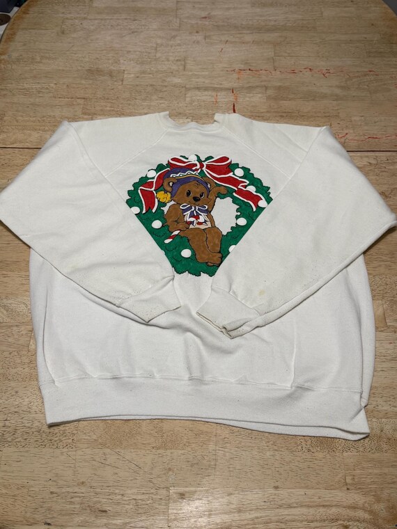 Vintage 90s Home Made Teddy Bear Printable Christ… - image 3