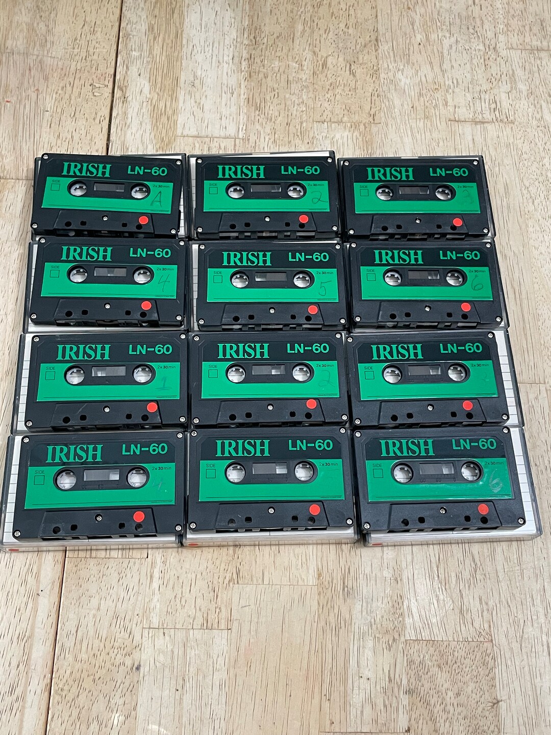 Lot of 12 Irish LN60 Used Cassette Tapes Normal Bias Low Noise Sold as Blank. Etsy