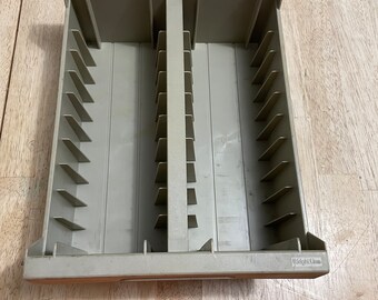 Wrightline 20 Cassette Tape Standing Storage Rack Holder Beige Wright Line.