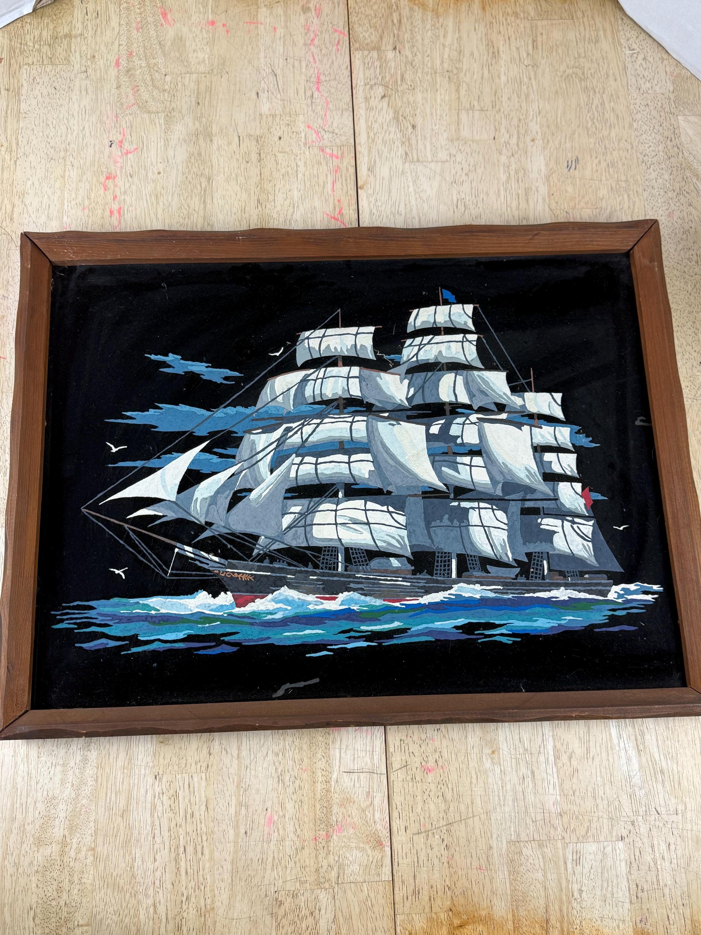 70's velvet painting - Etsy 日本